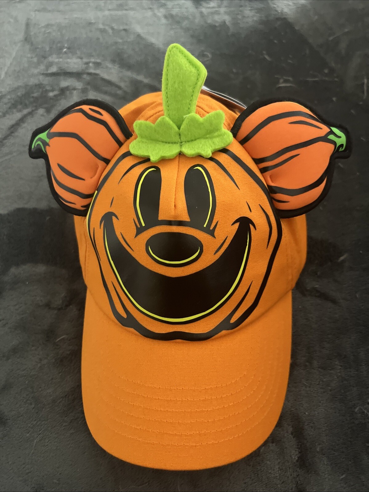 2024 Disney Parks Mickey Mouse Jack-o'-Lantern Glow-in-the-Dark Baseball Hat Cap