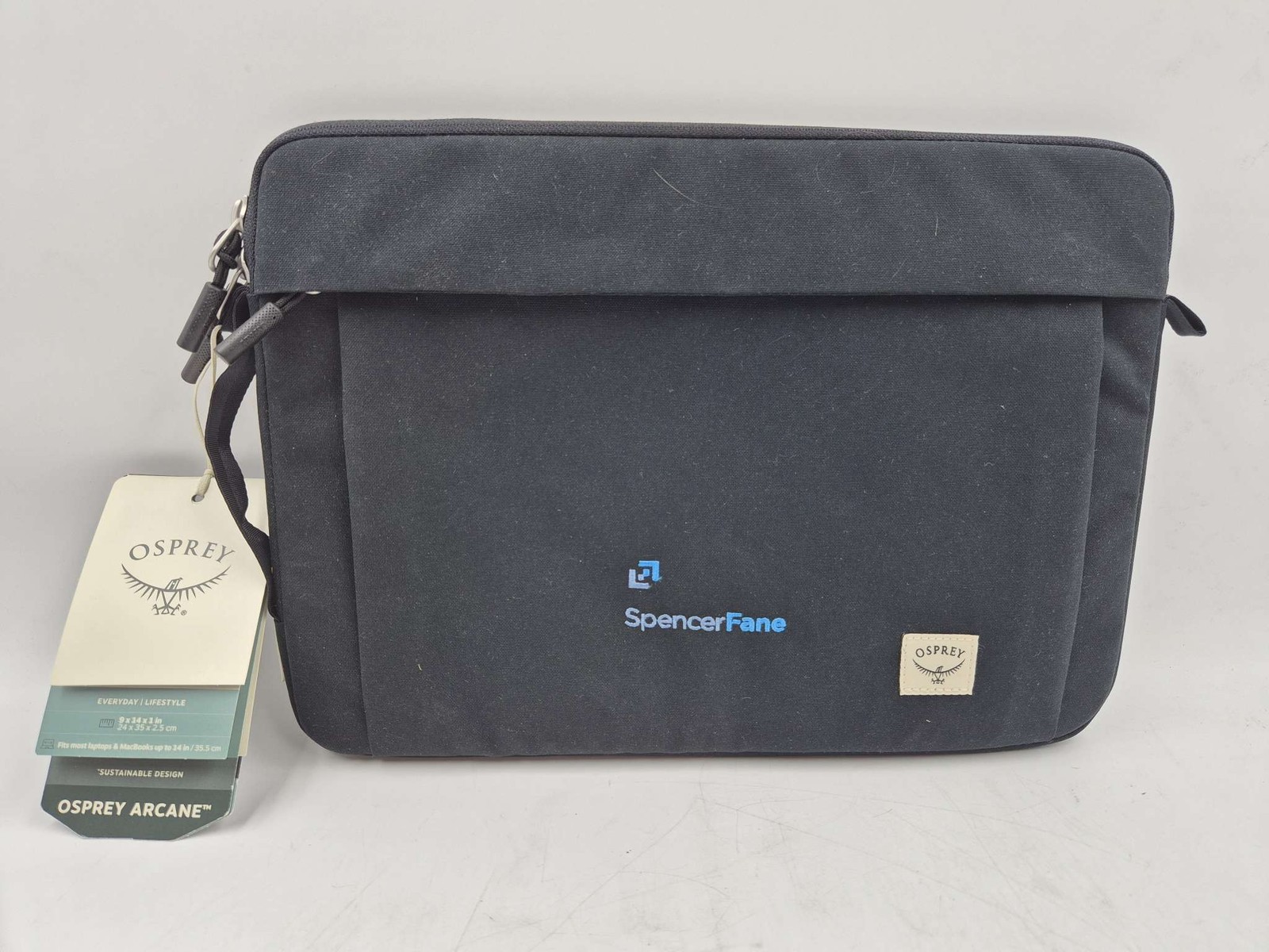 OSPREY Arcane Spencer Fane Laptop Sleeve 14" Black Padded Tablet Case New