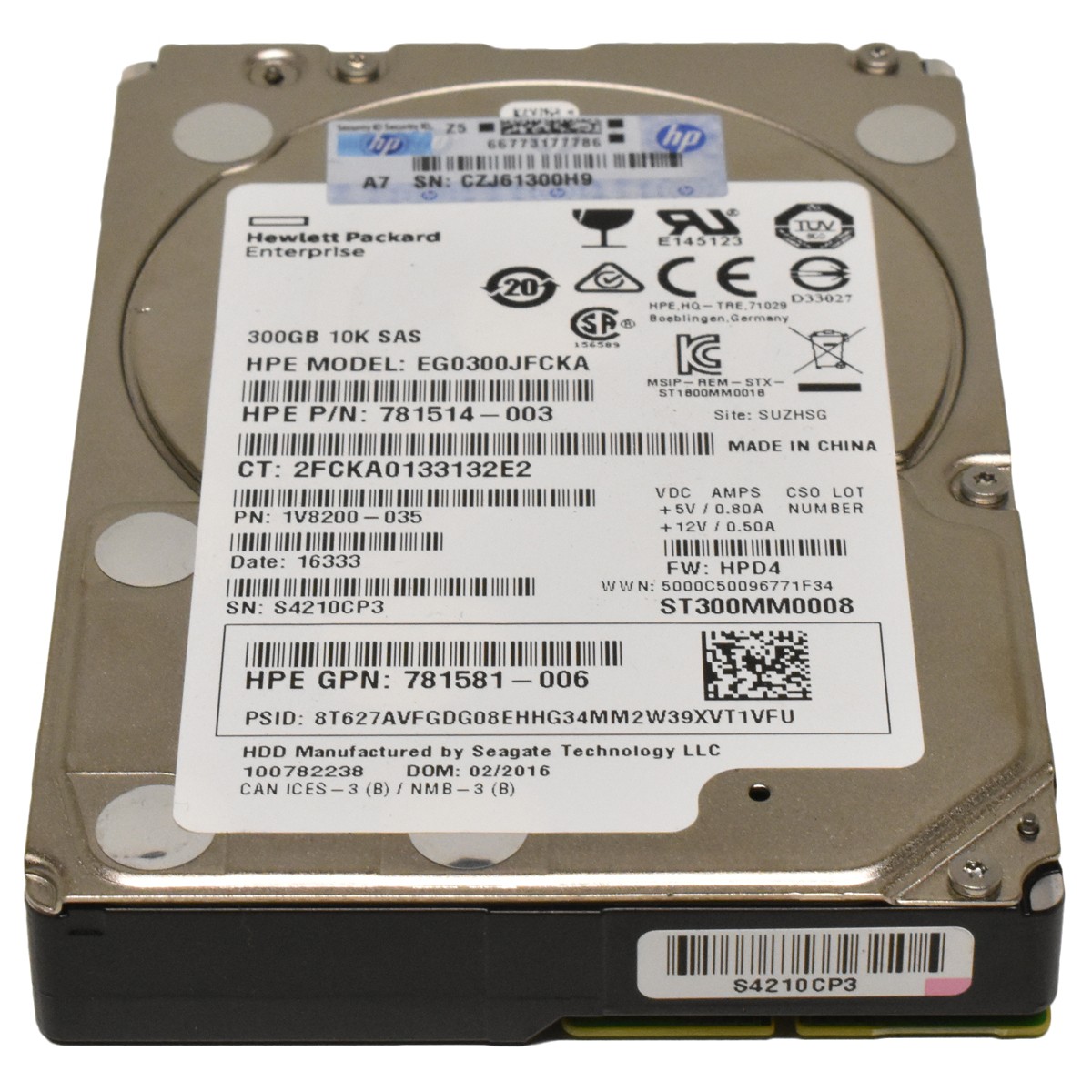 HP Toshiba 600GB 2.5" 6G 10K SAS HDD Hard Drive EG0600FCSPL AL13SEB600