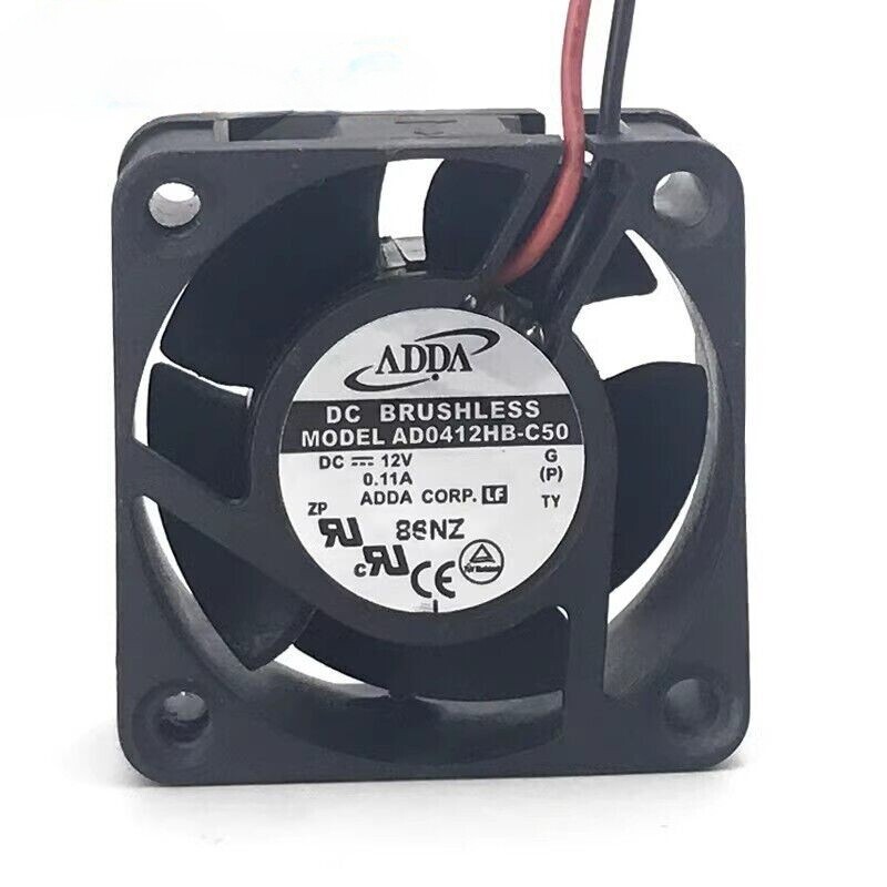 For ADDA AD0412HB-C50 DC12V 0.11A 2-Wire Dual Ball Cooling Fan
