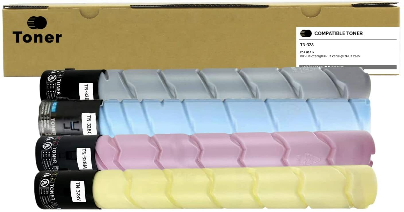 4pk, Compatible TN328K TN328C TN328M TN328Y, C/M/Y/K  28,000 Pages