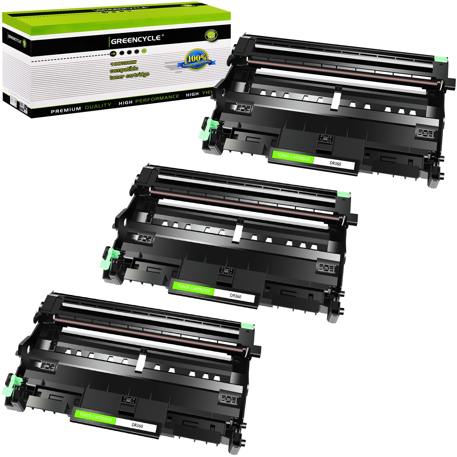 3PK DR360 Drum Unit For Brother DR-360 HL-2140 HL-2170W 2150N MFC-7340 MFC-7840W