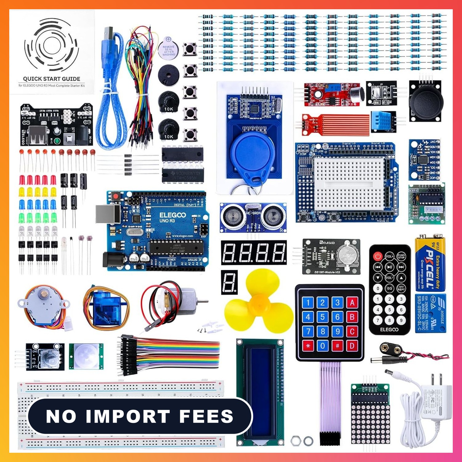 UNO R3 Project Most Complete Starter Kit, Compatible with Arduino