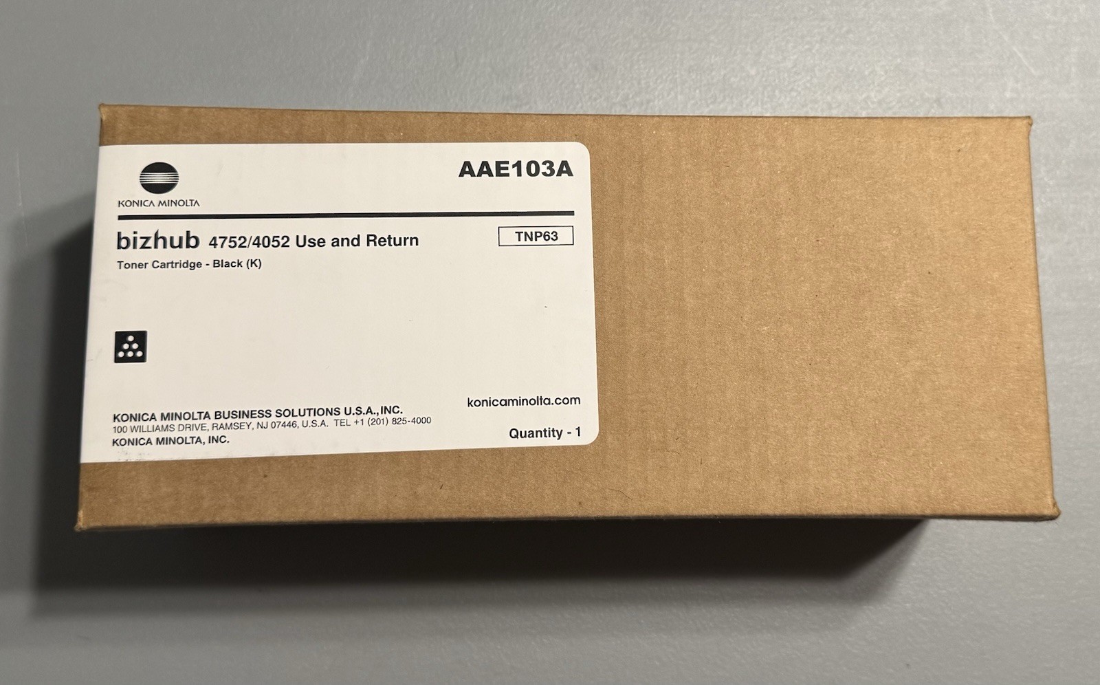 Genuine Konica Minolta TNP63 AAE1030A AAE1030 Black Toner Cartridge