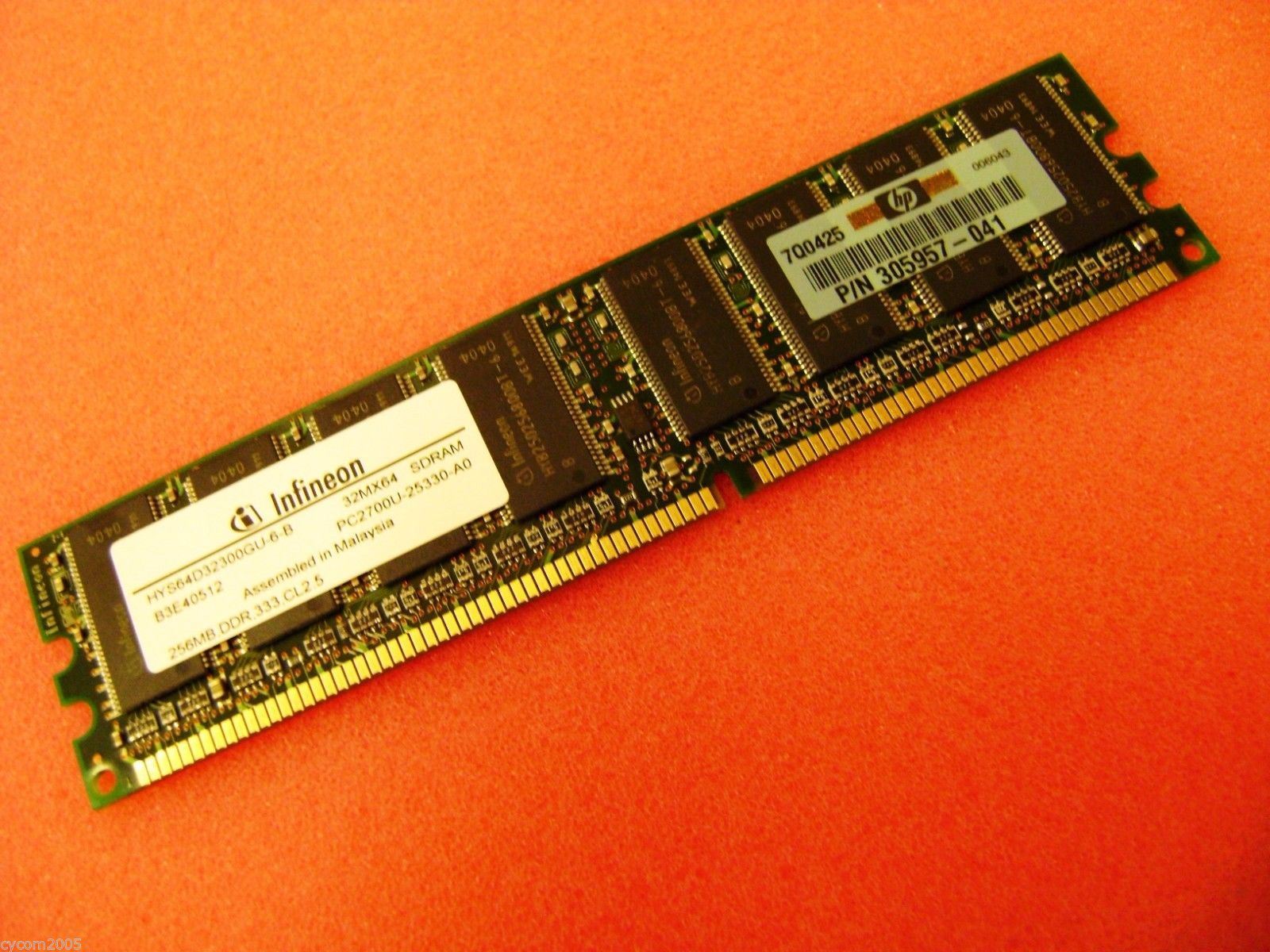 HP D530 SFF Infineon HYS64D32300GU-6-B DIMM 256MB PC2700CL2-5 32MX8 305957-041