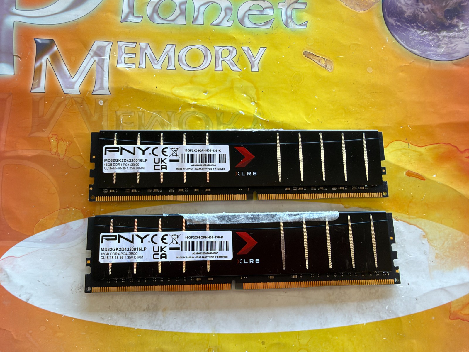PNY PC4-25600 32GB 2x16GB DDR4 3200MHz DESKTOP GAMING MEMORY MD32GK2D4320016LP