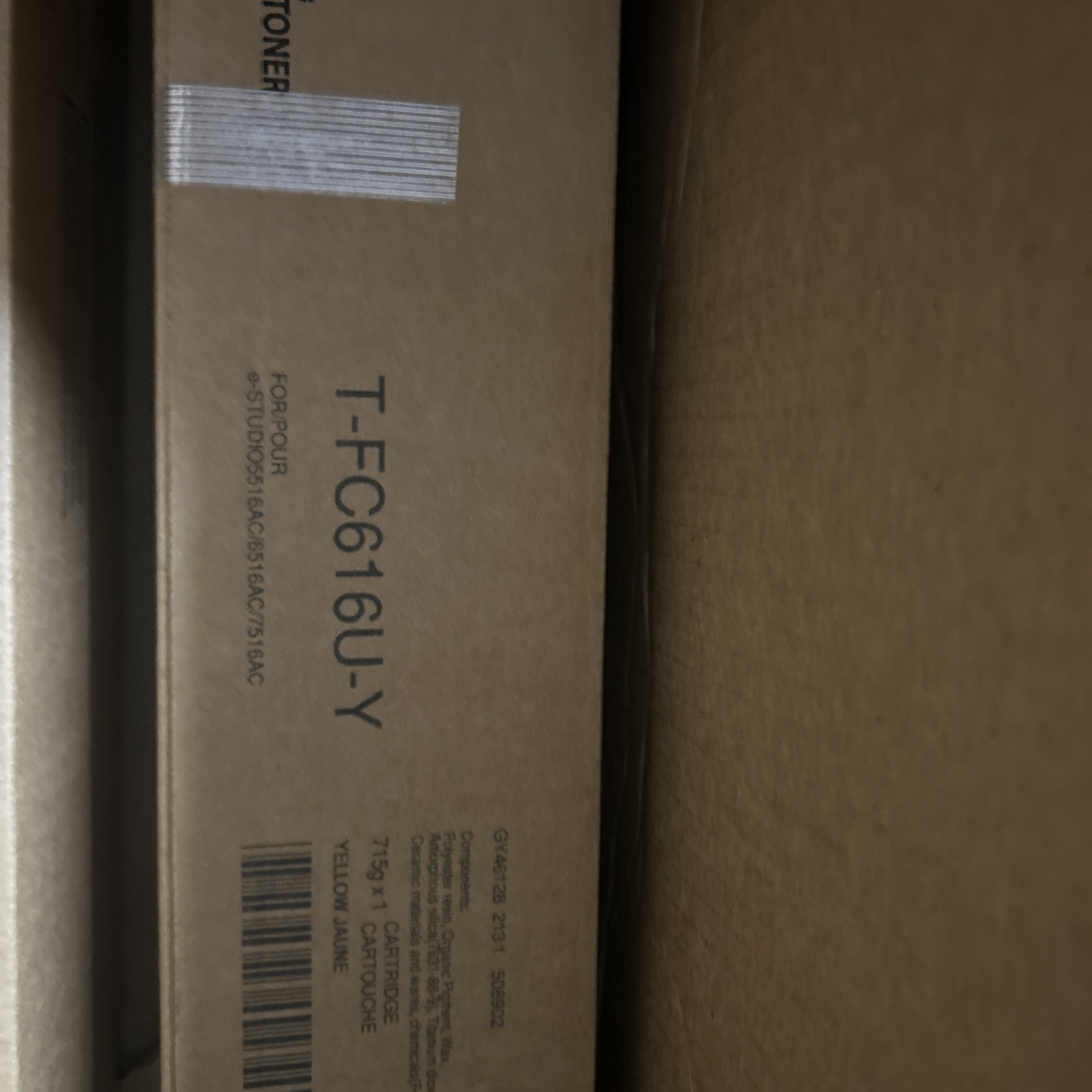 TOSHIBA T-FC616U-Y ORIGINAL & GENUINE YELLOW TONER CARTRIDGE