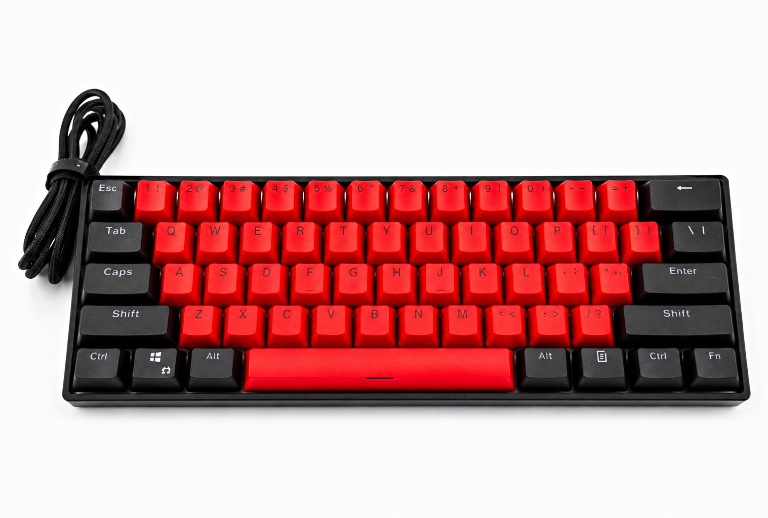 Kraken Keyboards Kraken Pro 60 Compact Wired Mechanical Keyboard Black/Red