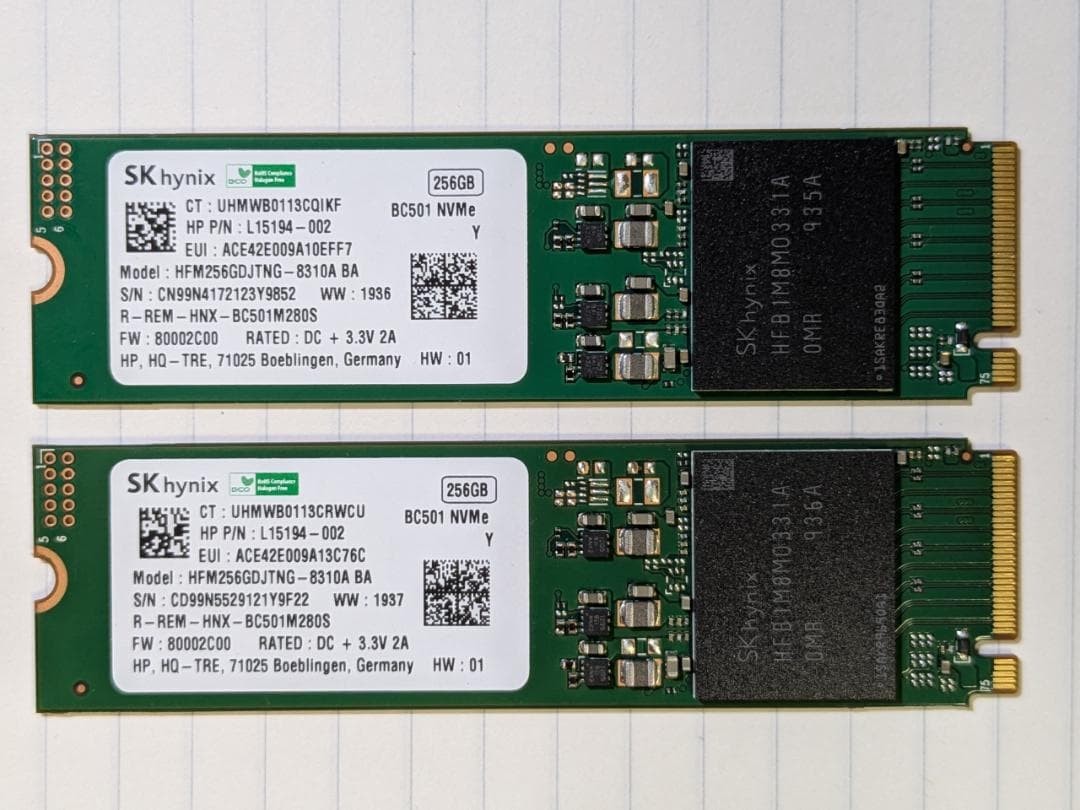SK hynix HFM256GDJTNG 256GB SSD 1600 Hours Tested