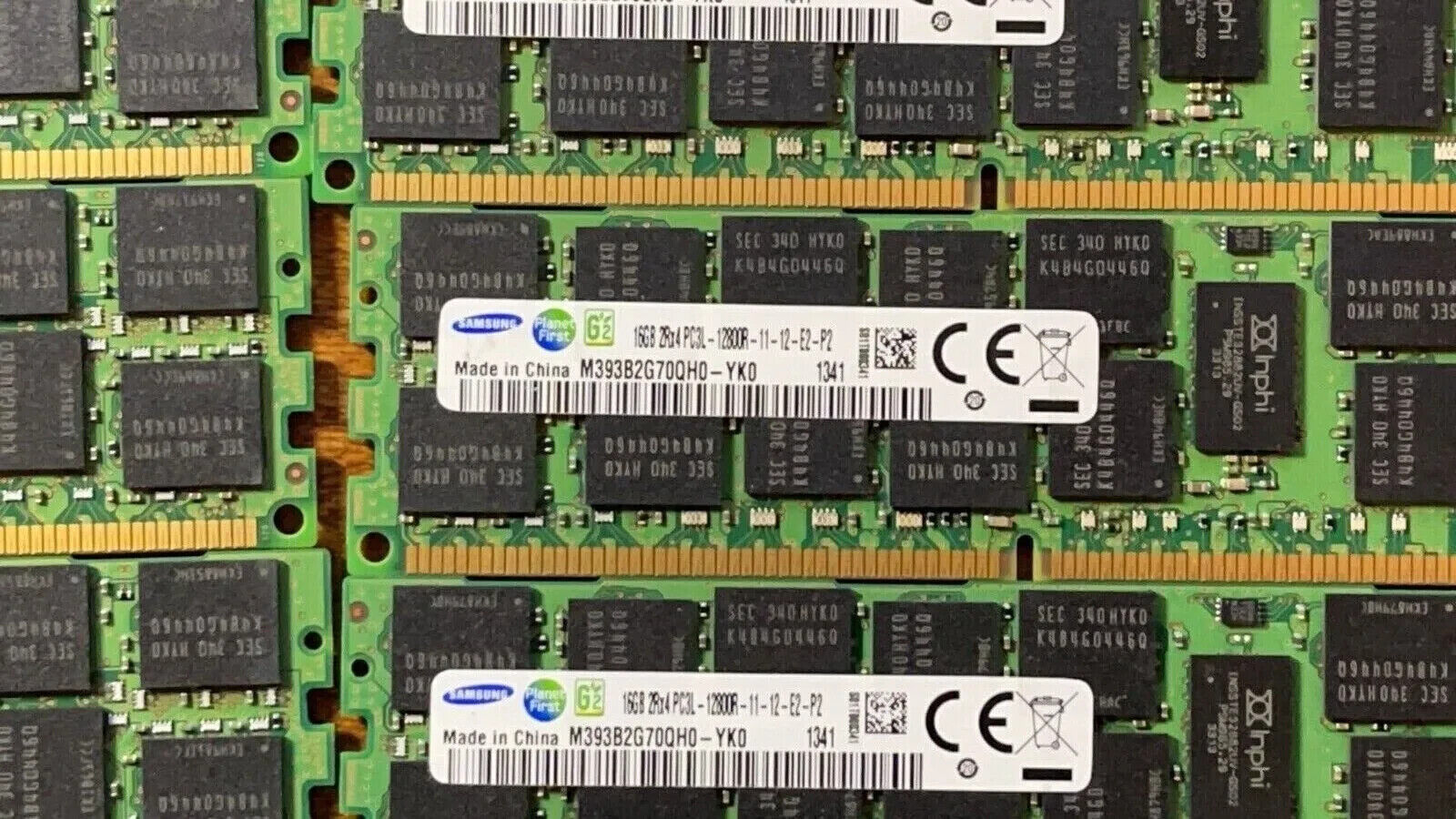 Dell SERVER MEMORY SAMSUNG DDR3 M393B2G70QH0-YK0 (LOT OF 8) 16GB PC3-12800R