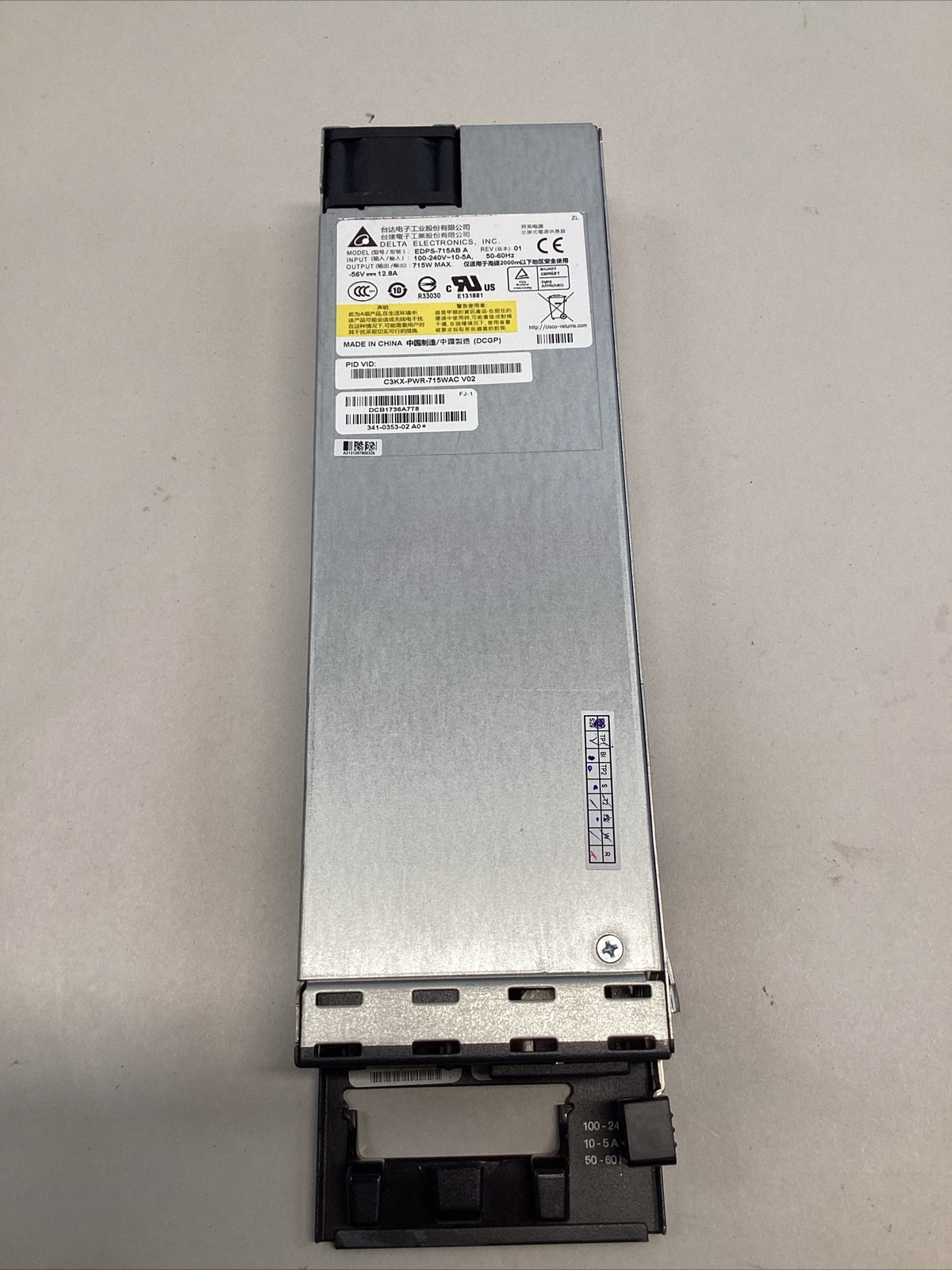 DELTA ELECTRONICS EDPS-715AB A  C3KX-PWR-715WAC V02 POWER SUPPLY