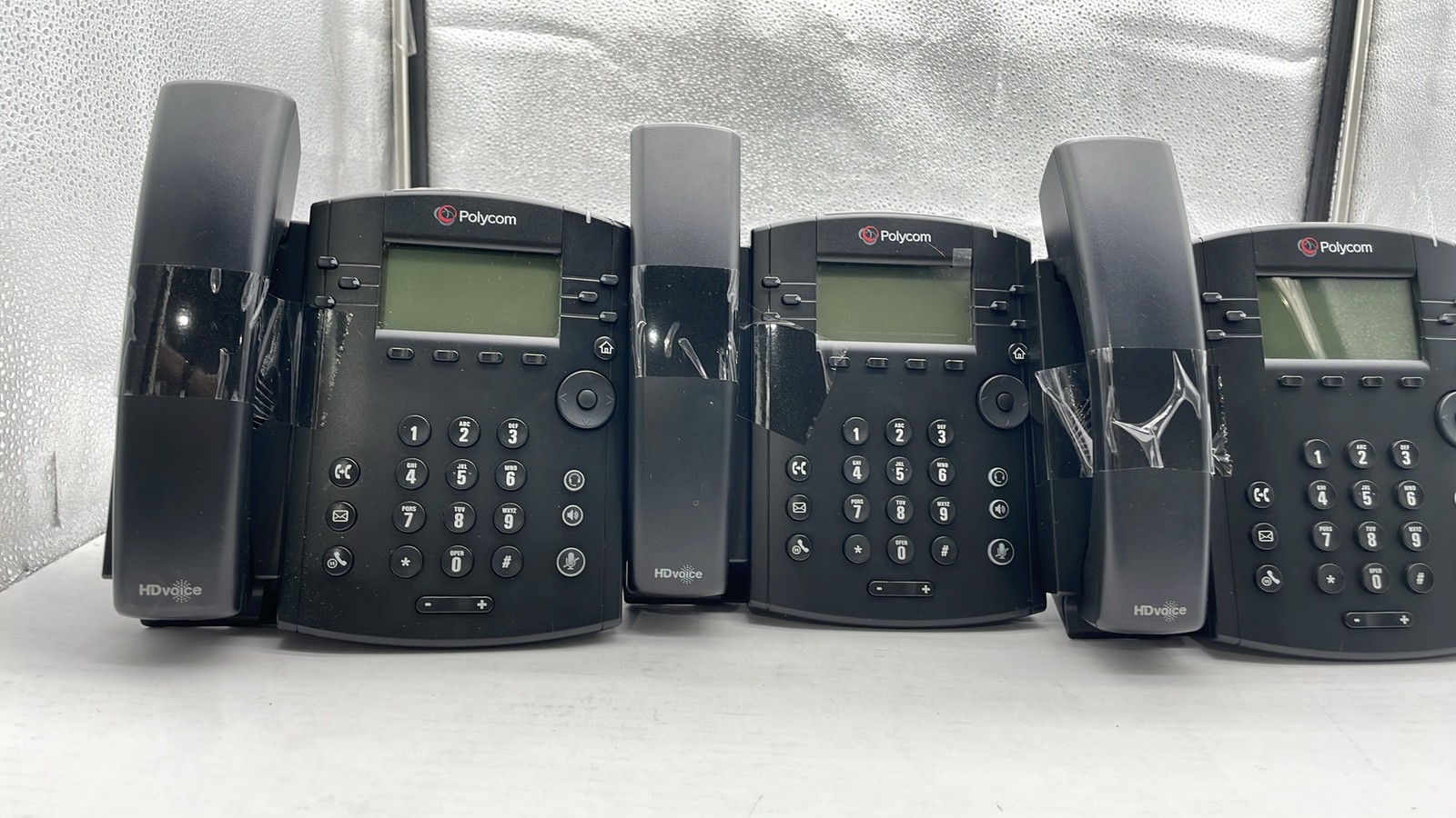 Polycom VVX 300 6-Line VoIP Desktop IP Phones PoE Business Office Phone Lot of 3