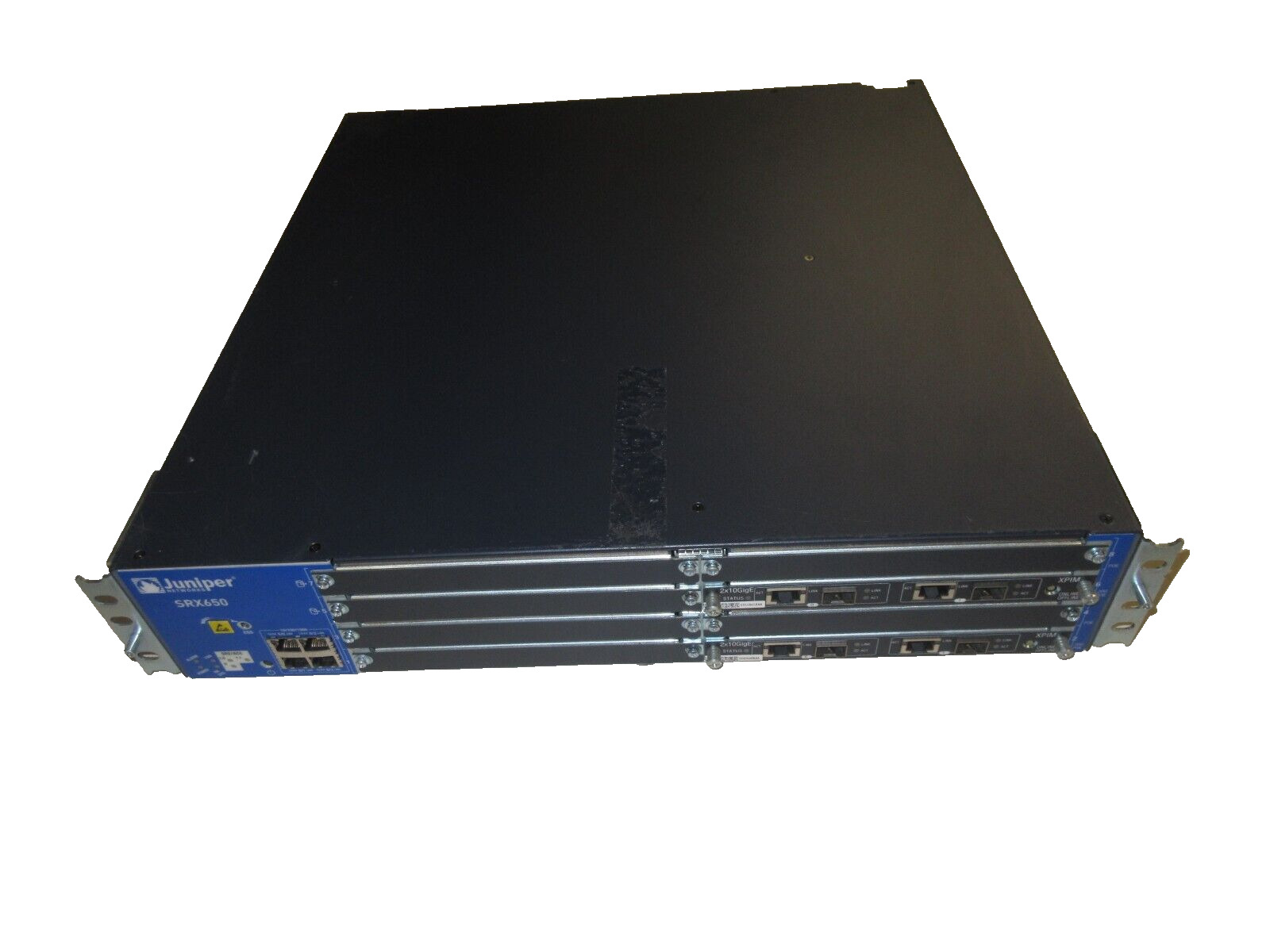 Juniper SRX650 Services Gateway w/ 2* SRX-GP-2XE-SFPP-TX/2x10GigE, 1* PSU