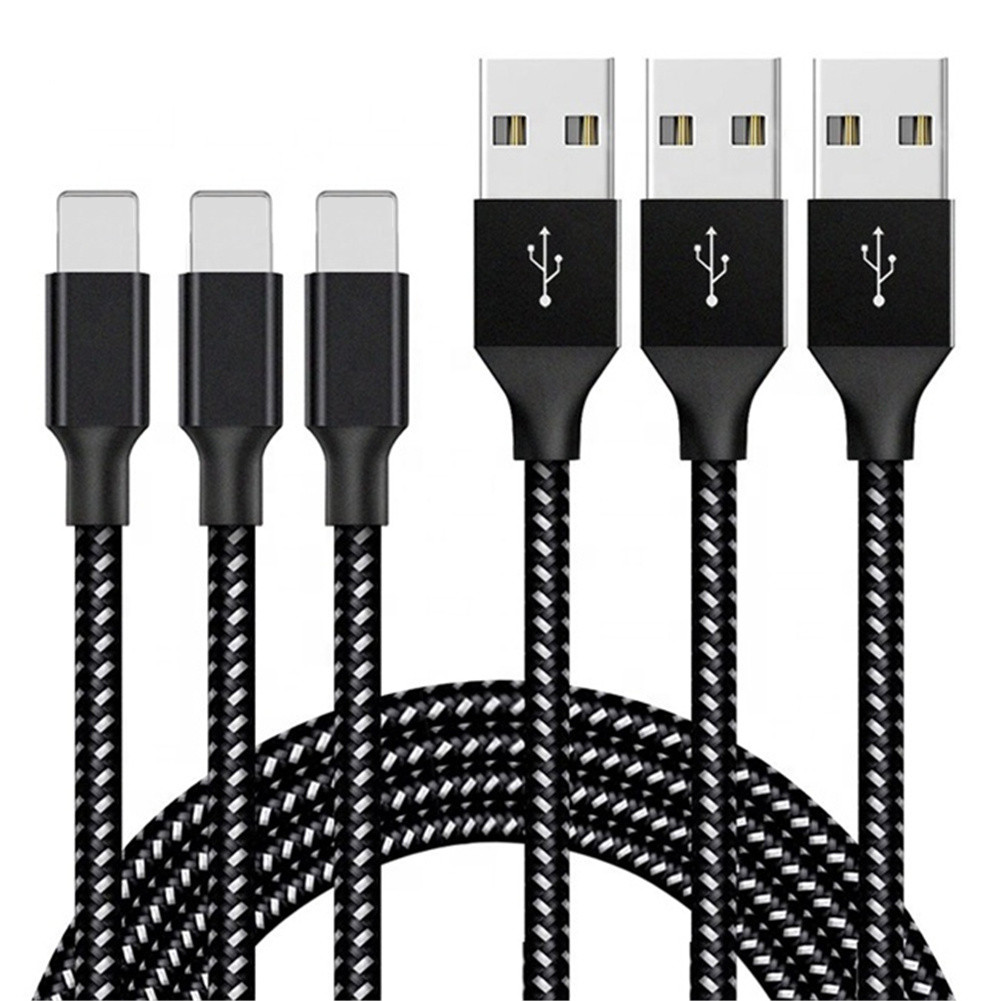 3 Pack Fast Charger Cable Heavy Duty 3/6/10FT For iPhone 14 13 12 Charging Cord
