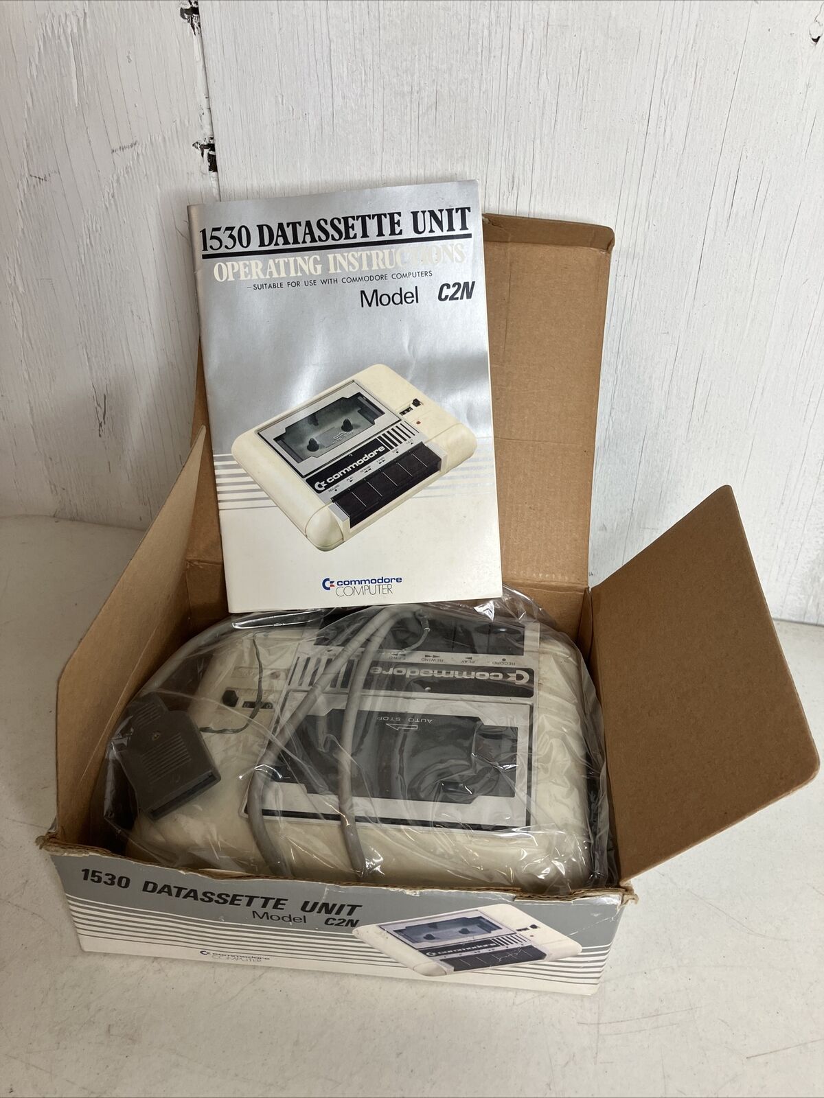 Commodore Computer 1530 Datassette Unit Model C2N Cassette w/ Operating Manual 