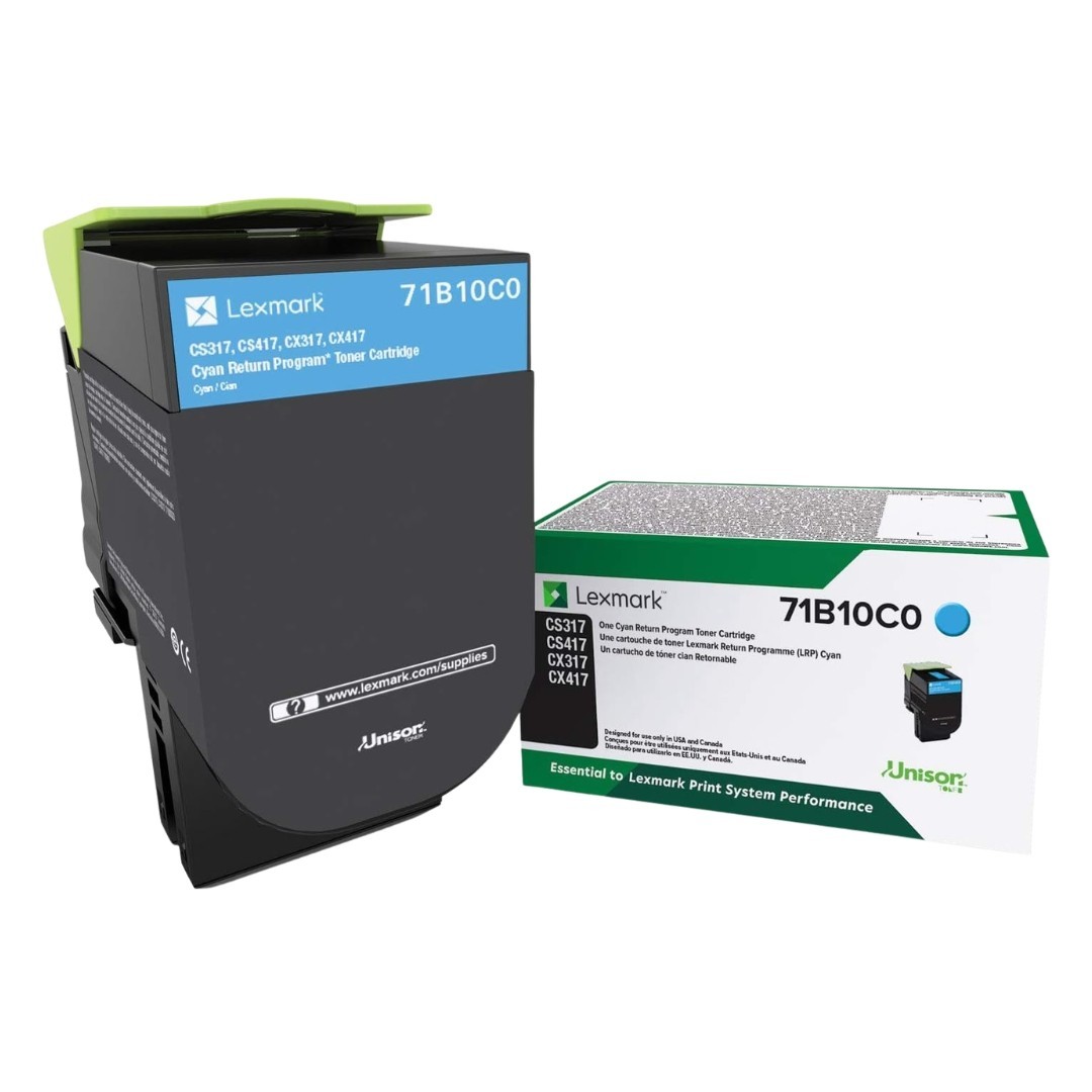 Lexmark 71B10C0 Toner Cartridge Cyan CS317dn CX317dn CS417dn CS517de New