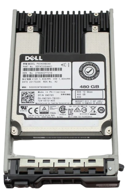 N5Y85 DELL 480GB SAS 12Gb/s Mix Use 2.5in MLC 512e SSD PX04SVB048 0N5Y85