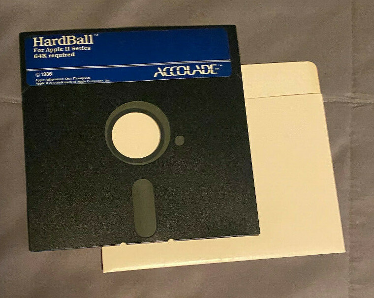 Hardball for Apple II Series ACCOLADE 5 1/4" Disk
