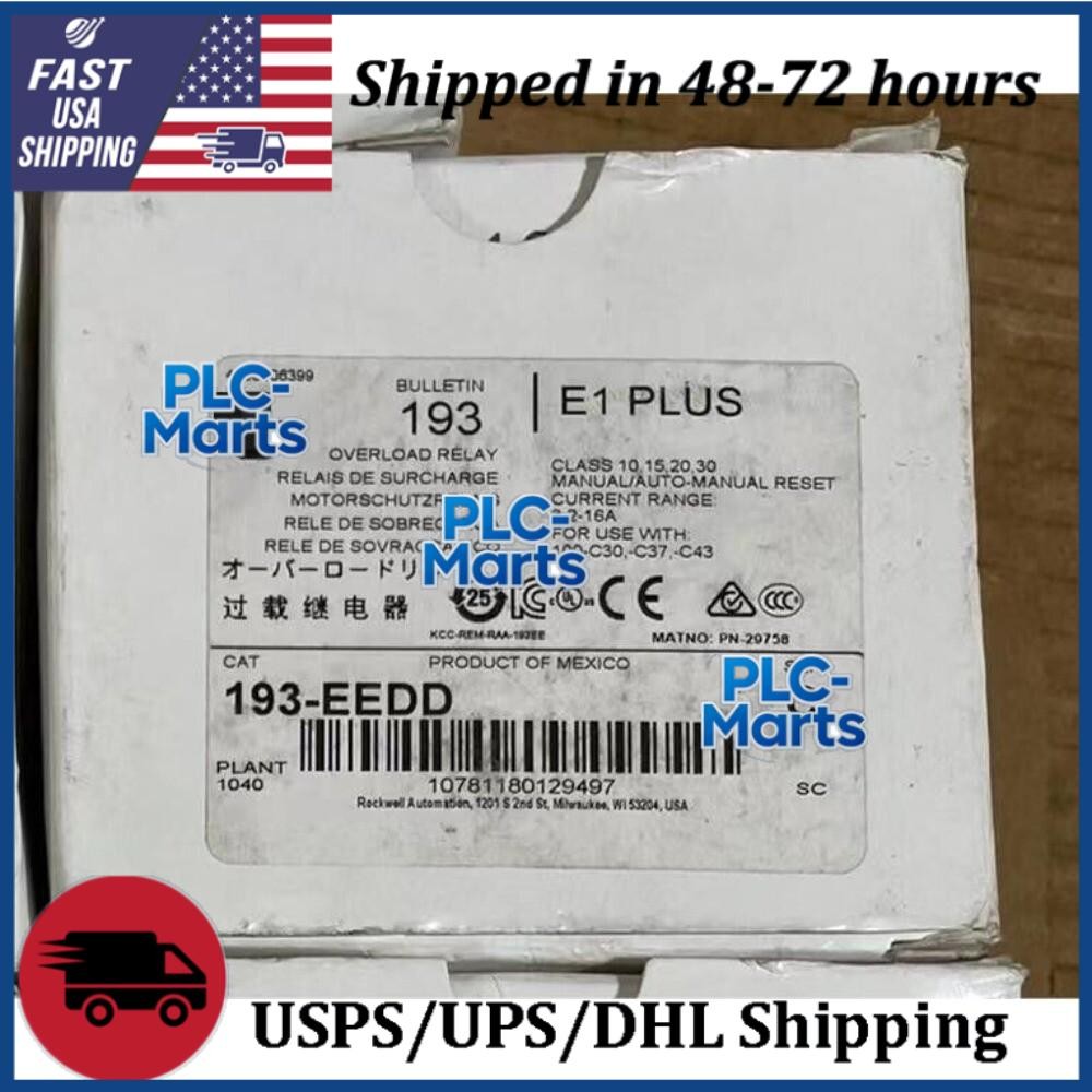 1pcs New Allen-Bradley Overload Relay 193-EEDD IN BOX 193 EEDD US Free Tax