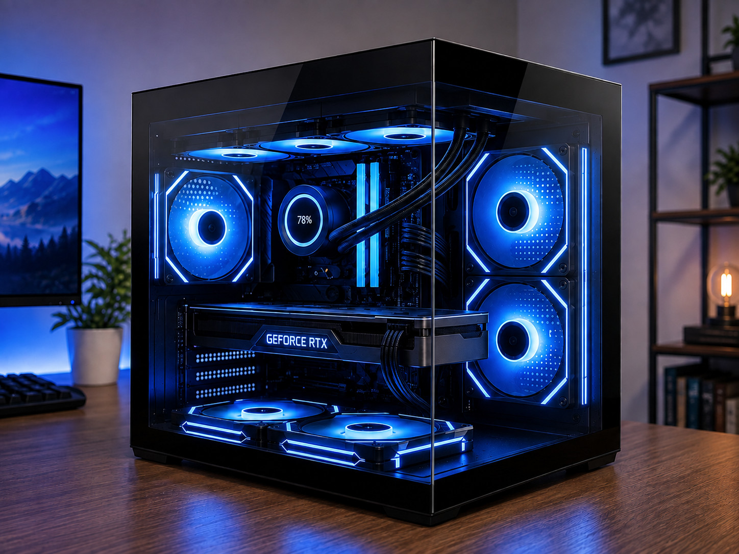 ARGB Gaming PC Desktop i7 8700 32GB RAM 1TB SSD RTX 5060 Computer Win11 Wifi