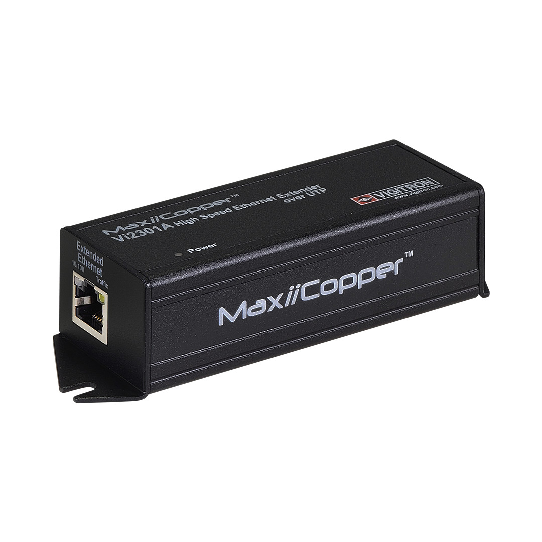 VIGITRON Vi2301A Single Port MaxiiCopper Ethernet Extender over UTP (60W PoE)
