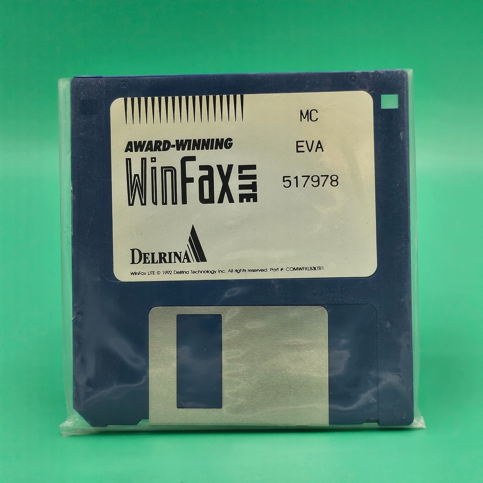 Vintage 1992 Delrina WinFax LITE MC EVA Floppy Disk Software Tested Working