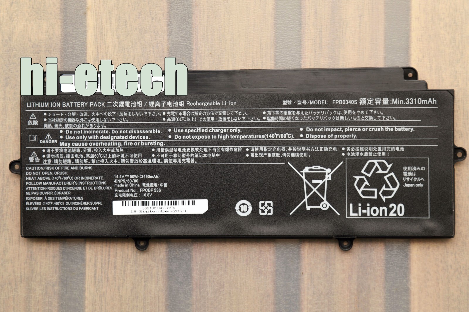 New FPB0340S FPCBP536 50Wh Laptop Battery for Fujitsu LifeBook U937 U938 Series