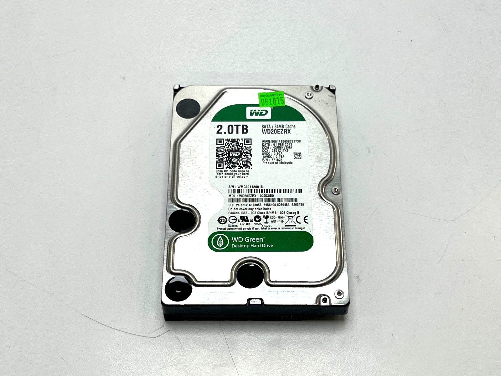 Western Digital WD Green 2TB 5400RPM 3.5" HDD (Model: WD20EZRX) | READ
