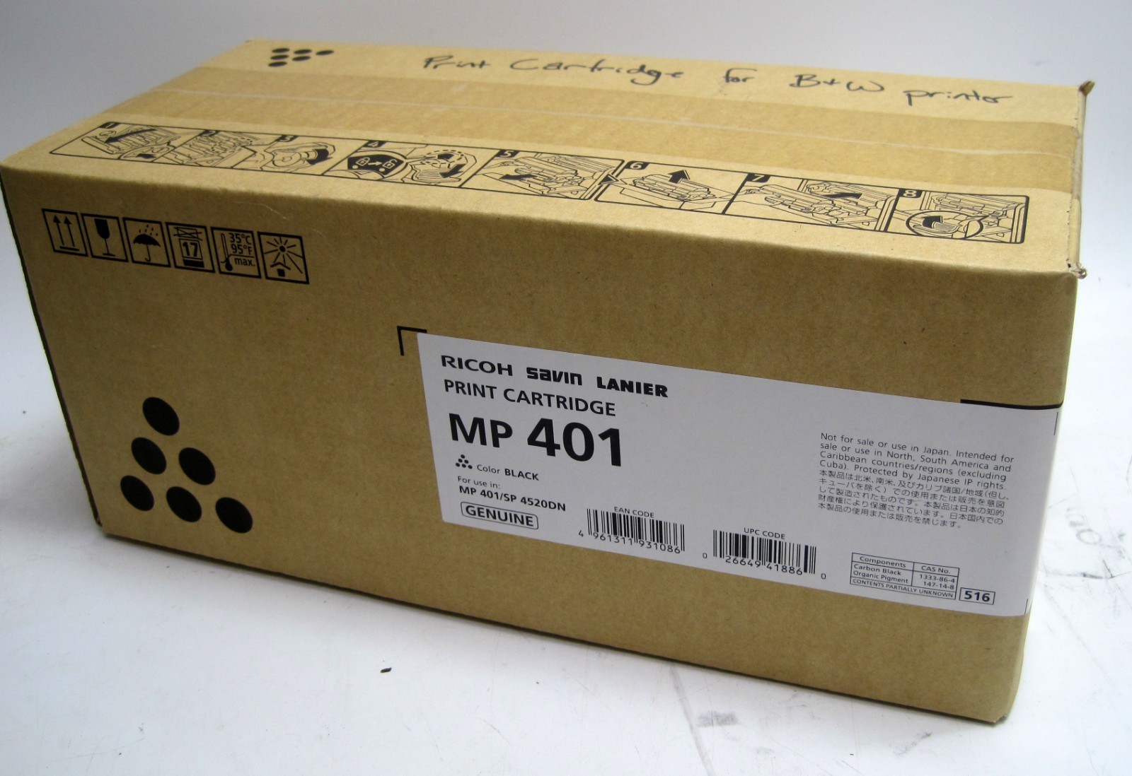 Ricoh MP401 Black Genuine Toner Cartridge for Ricoh MP 401SPF/SP 4520DN
