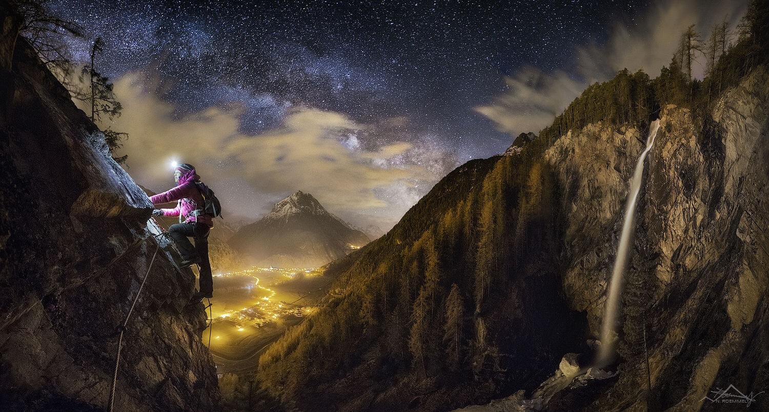 Landscape nature mountains clouds long exposure Custom Gaming Mat Desk