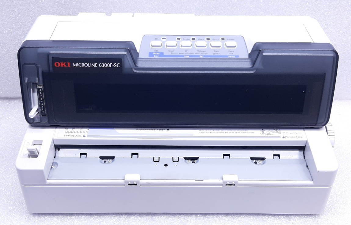 OKI Microline 6300F-SC 24-Pin Flatbed Dot Matrix Impact Printer (UNTESTED) #99