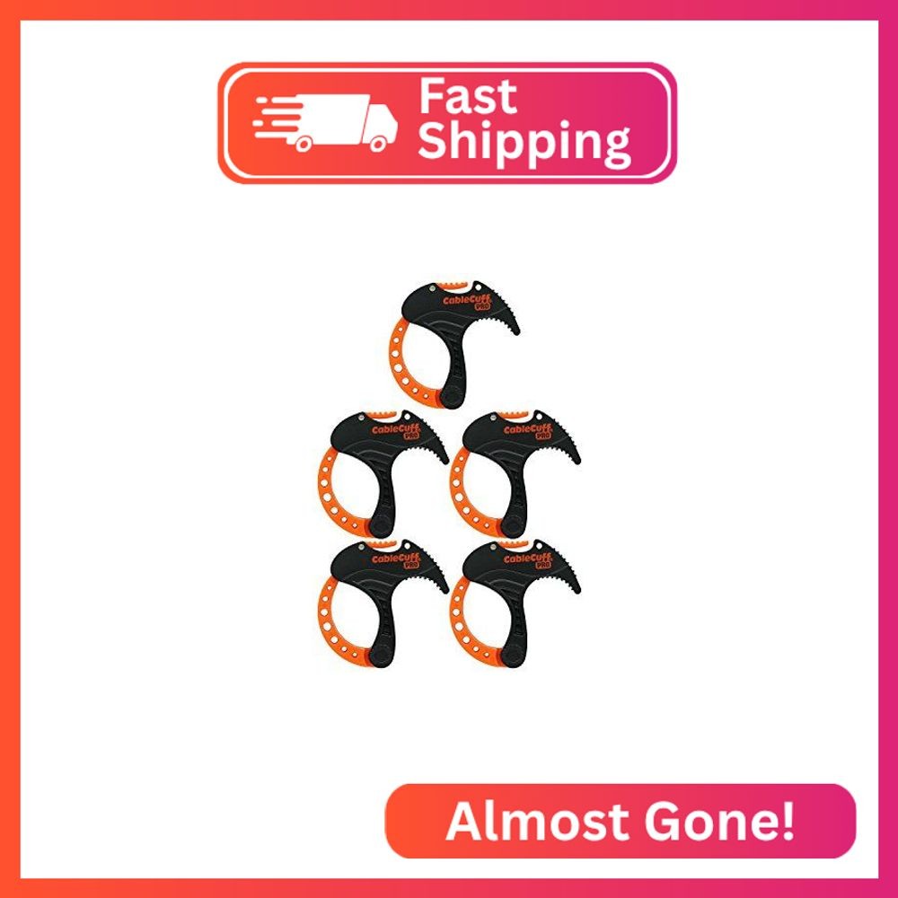 Cable Cuff PRO (5 Pack: 5x Small 1 Inch Diameter) Adjustable, Reusable, Cable Ti