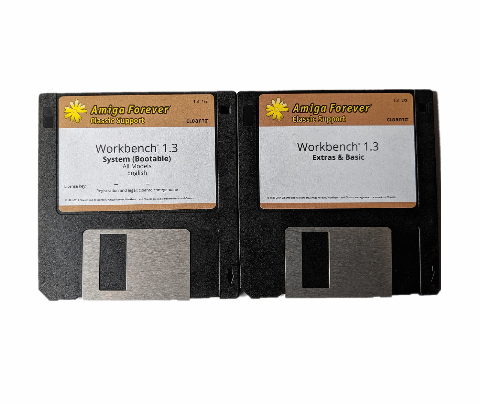 Amiga Workbench OS 1.3 Cloanto Disk Set Real 3.5 DD Floppy Disks
