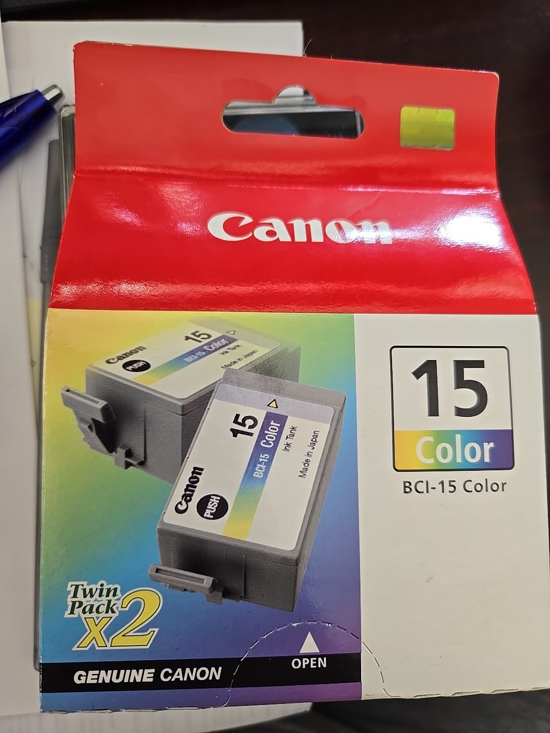 Genuine Canon BCI-15 Color Ink Cartridge Twin Pack New OEM Sealed