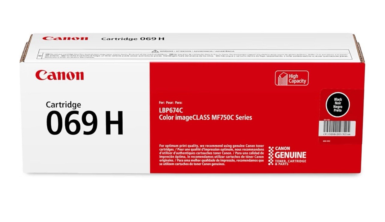 Canon 069H Black High Yield Toner Cartridge 5098C001 Genuine OEM - New Sealed