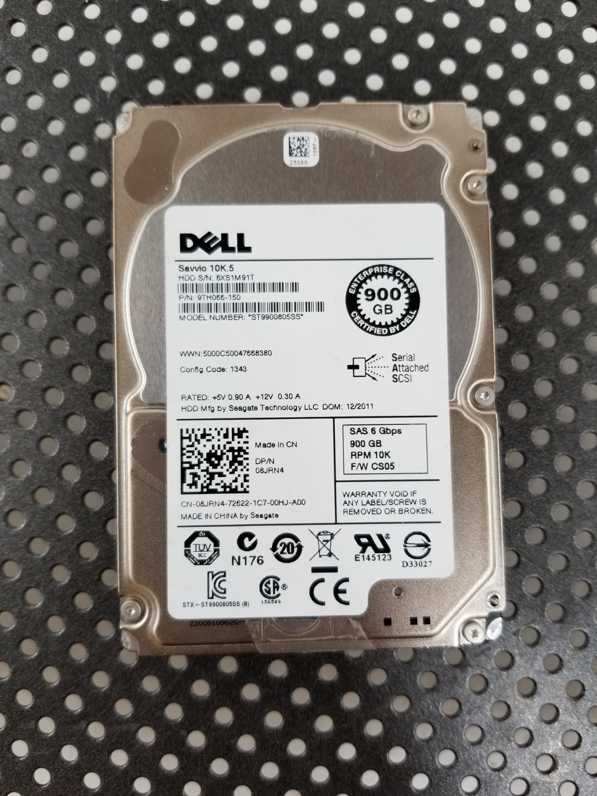 DELL 8JRN4 ST9900805SS 9TH066-150 900GB 10K RPM 64MB CACHE 6Gb/s SAS 2.5" HDD