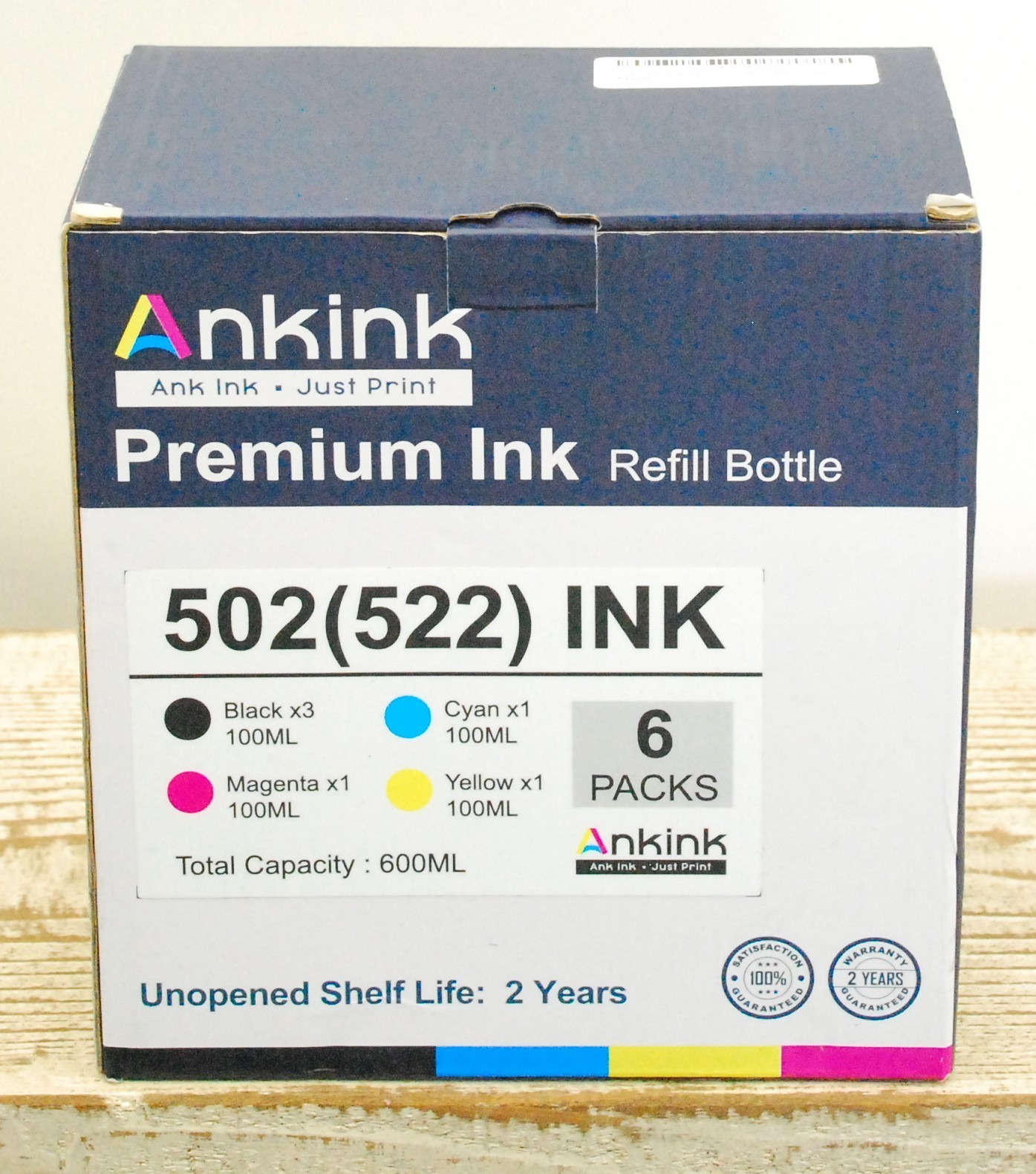 Ankink 502 (522) INK Refill Bottle 6 Packs Exp 09/2027