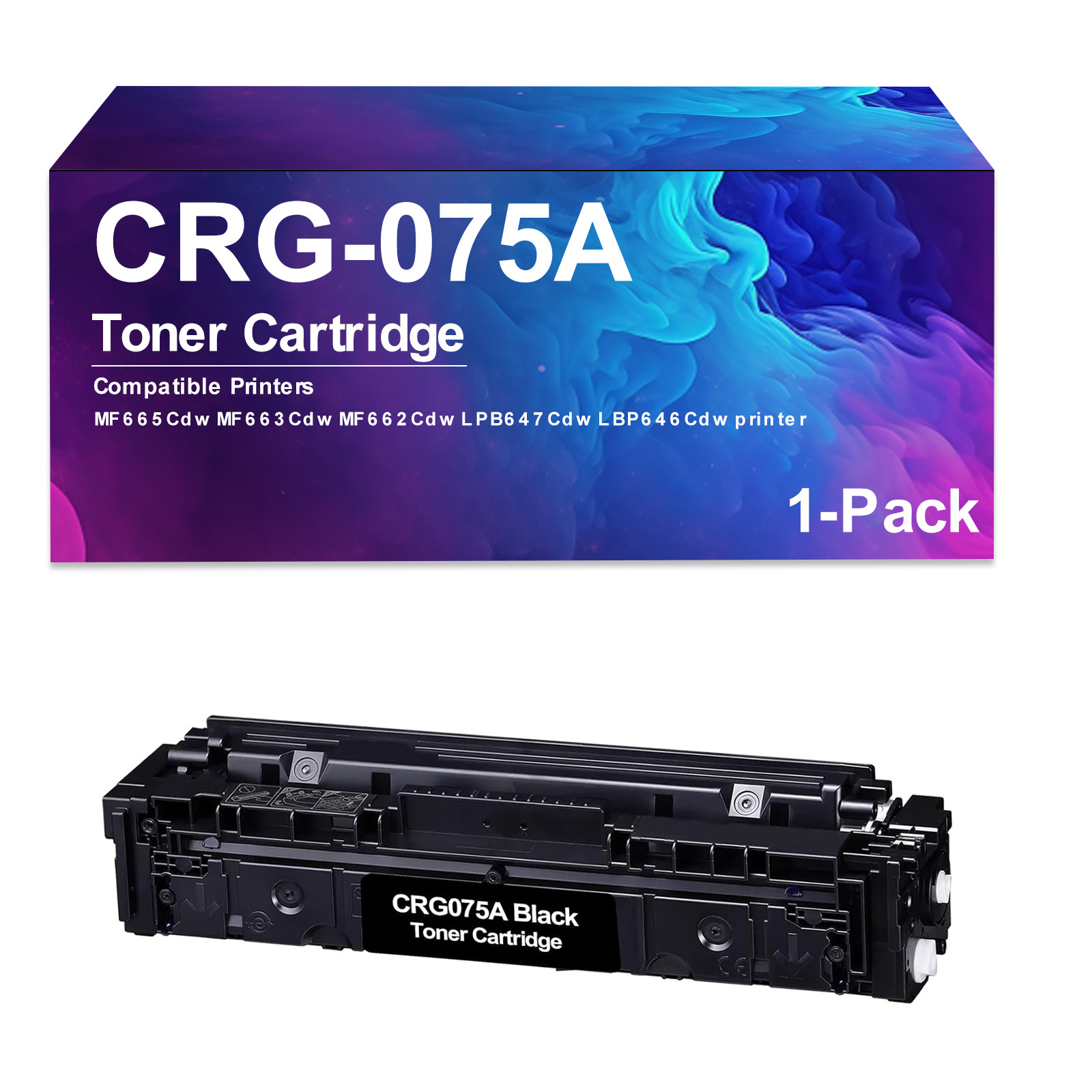 1 Pack 075 CRG075 CRG075A Black Toner Cartridg for MF665Cdw MF663Cdw MF662Cdw