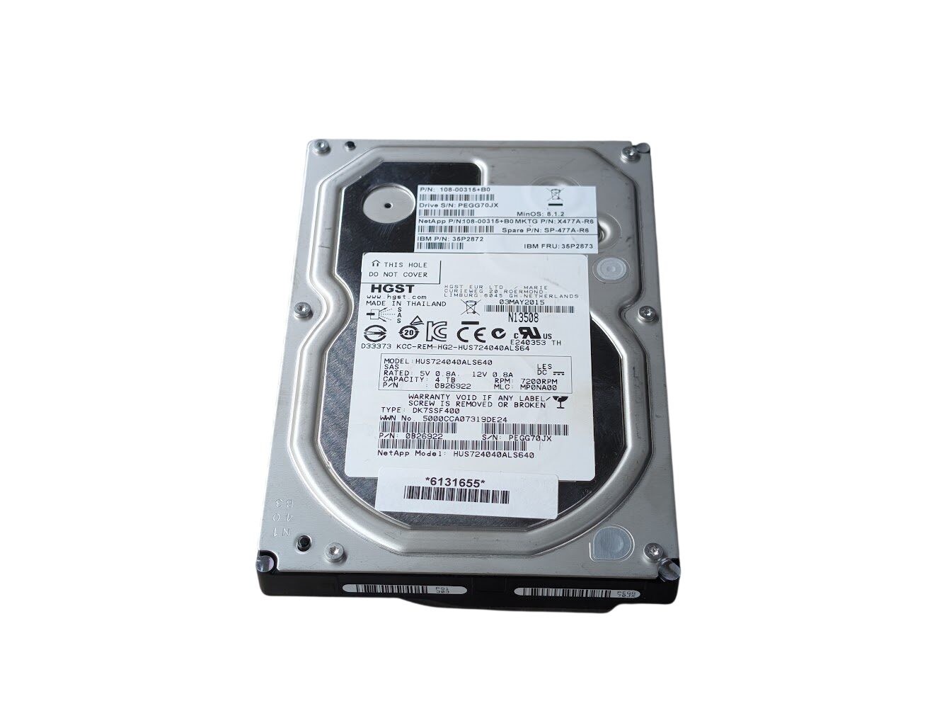 HGST 4TB 0B26922 3.5" SAS Server Hard Drive 512 Format HUS724040ALS640