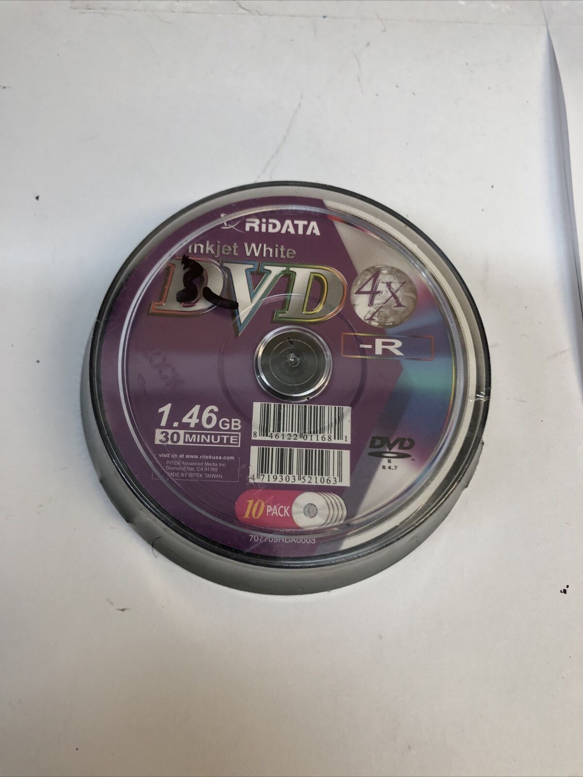 Ritek Ridata 4X Mini DVD-R Media 1.46GB 10 Pack on Spindle Cake