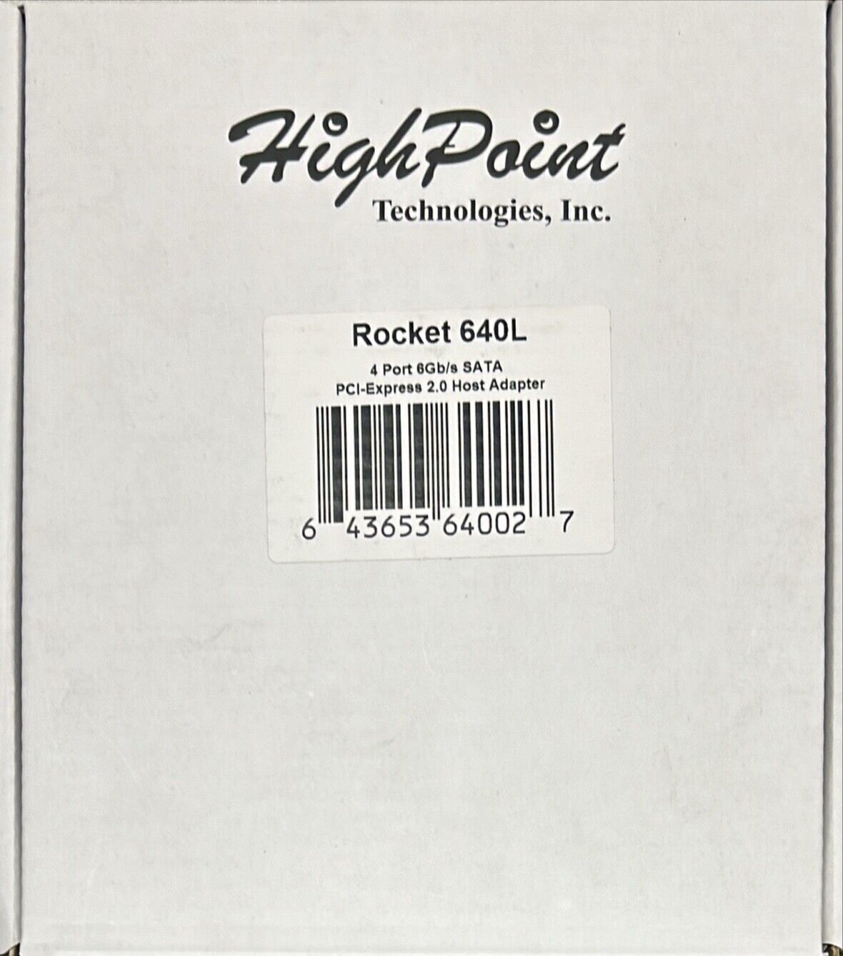 HighPoint Tech RocketRAID 640L 4-Channel 6Gb/s SATA PCIe 2.0 RAID Controller NEW