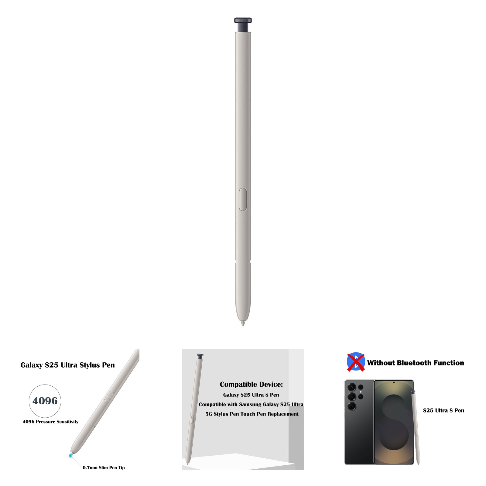 Galaxy S25 Ultra S Pen Replacement for Samsung Galaxy S25 Ultra Black Stylus Pen