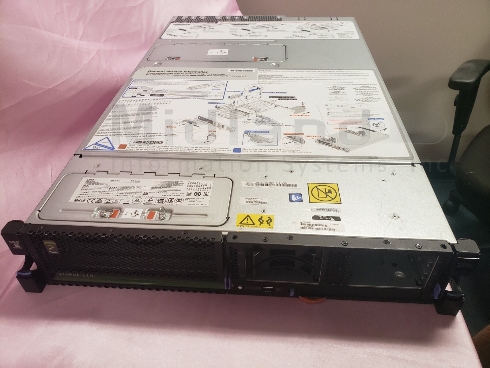 IBM 8231-E2D P730 Express Server AIX 4.2GHz 16-Core 2x EPCJ 512GB mem/1.8TB disk