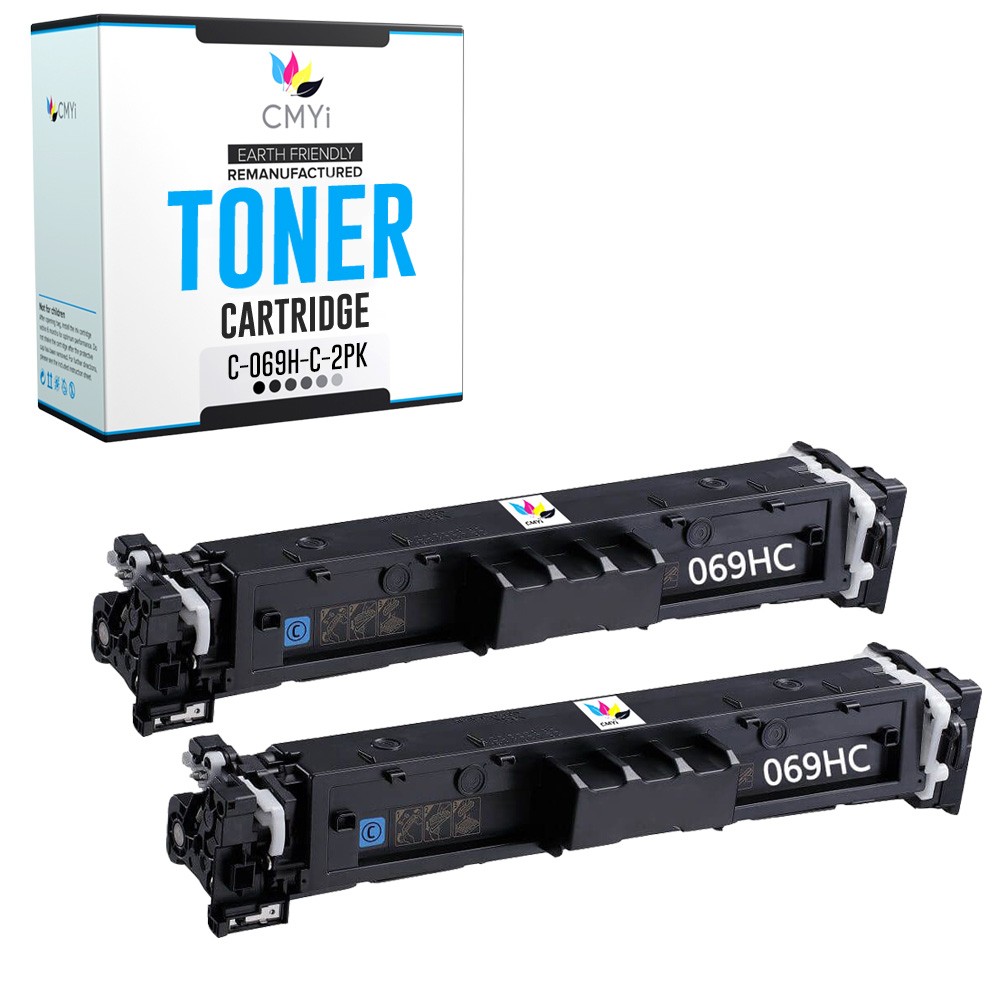 CMYi 2-Pack Replacement 069H Cyan Cartridges for Canon Color imageCLASS MF753Cdw
