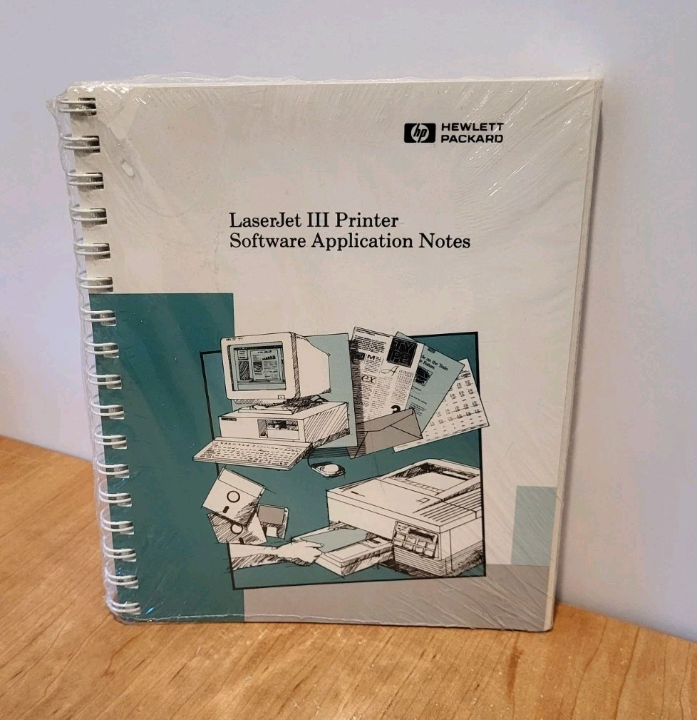 HEWLETT PACKARD  LaserJet III Software Application Notes   NEW SEALED  Edition 1
