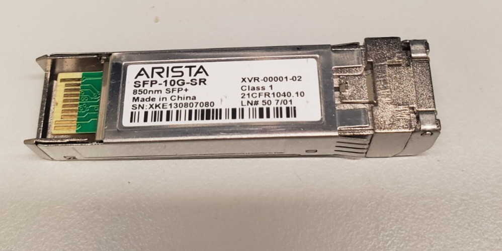 Lot of 100 Arista   XVR-00001-02 SFP-10G-SR 10Gbps SFP+ 850nm LC Transceiver