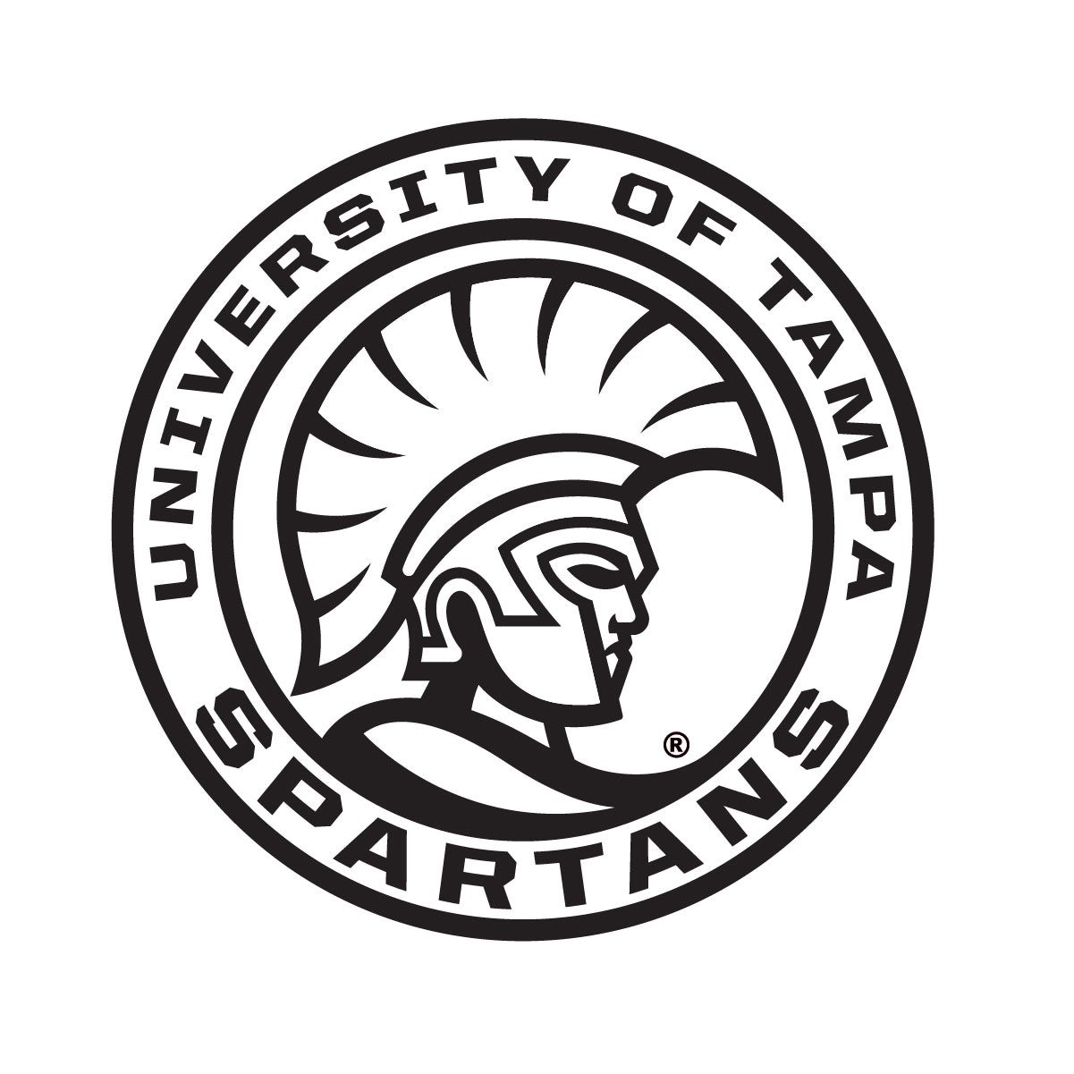 University of Tampa Spartans Officially Licensed Black Vinyl Decal Sticker