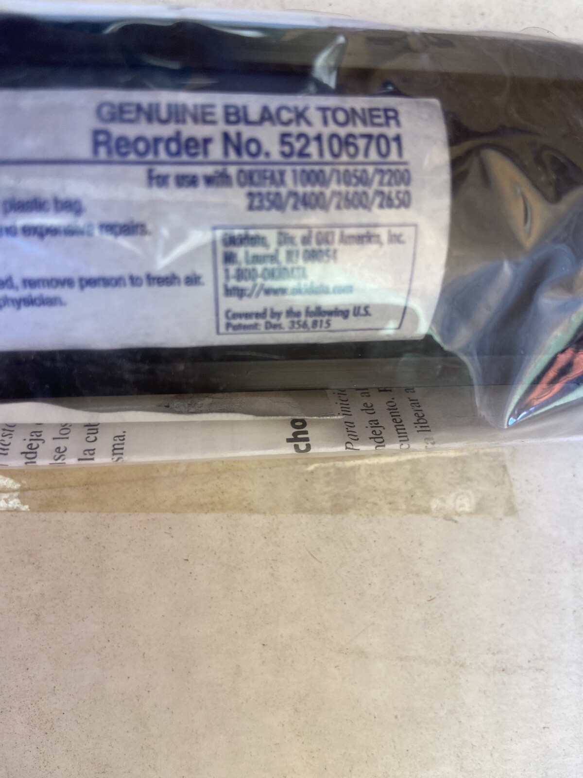 Genuine Black Toner by OKI #52106701 $9.98