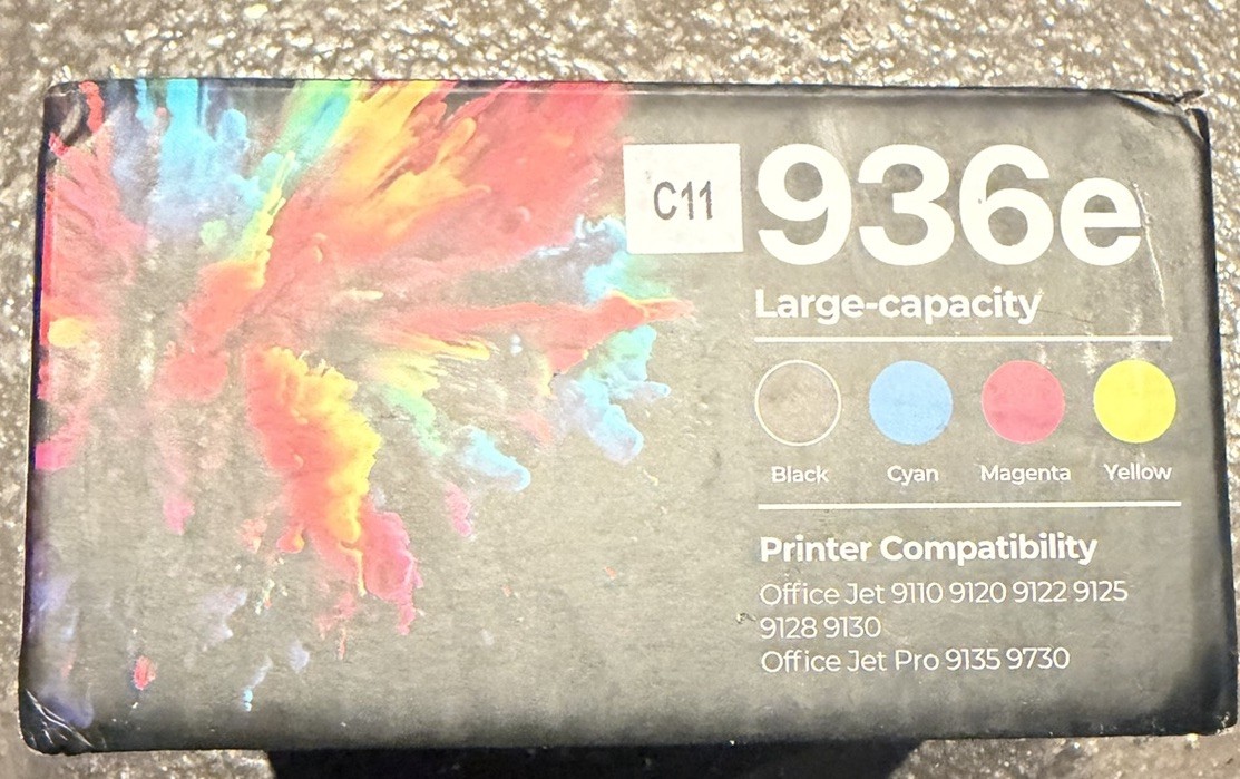 936e Compatible High Yield Ink Cartridges 4-Pack BK C M Y for HP OfficeJet
