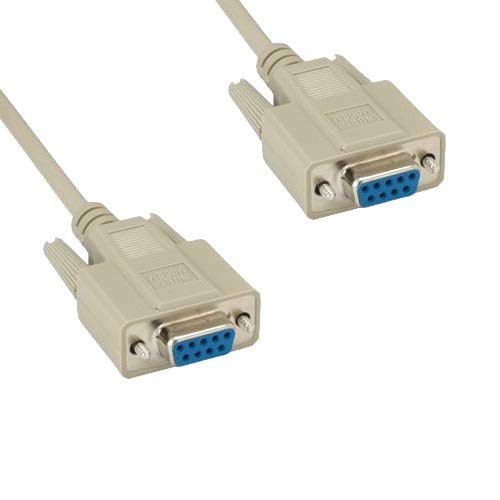25 Feet FT DB9 Null Modem Female to Female Serial Cable Cord 28 AWG RS-232 Cr...